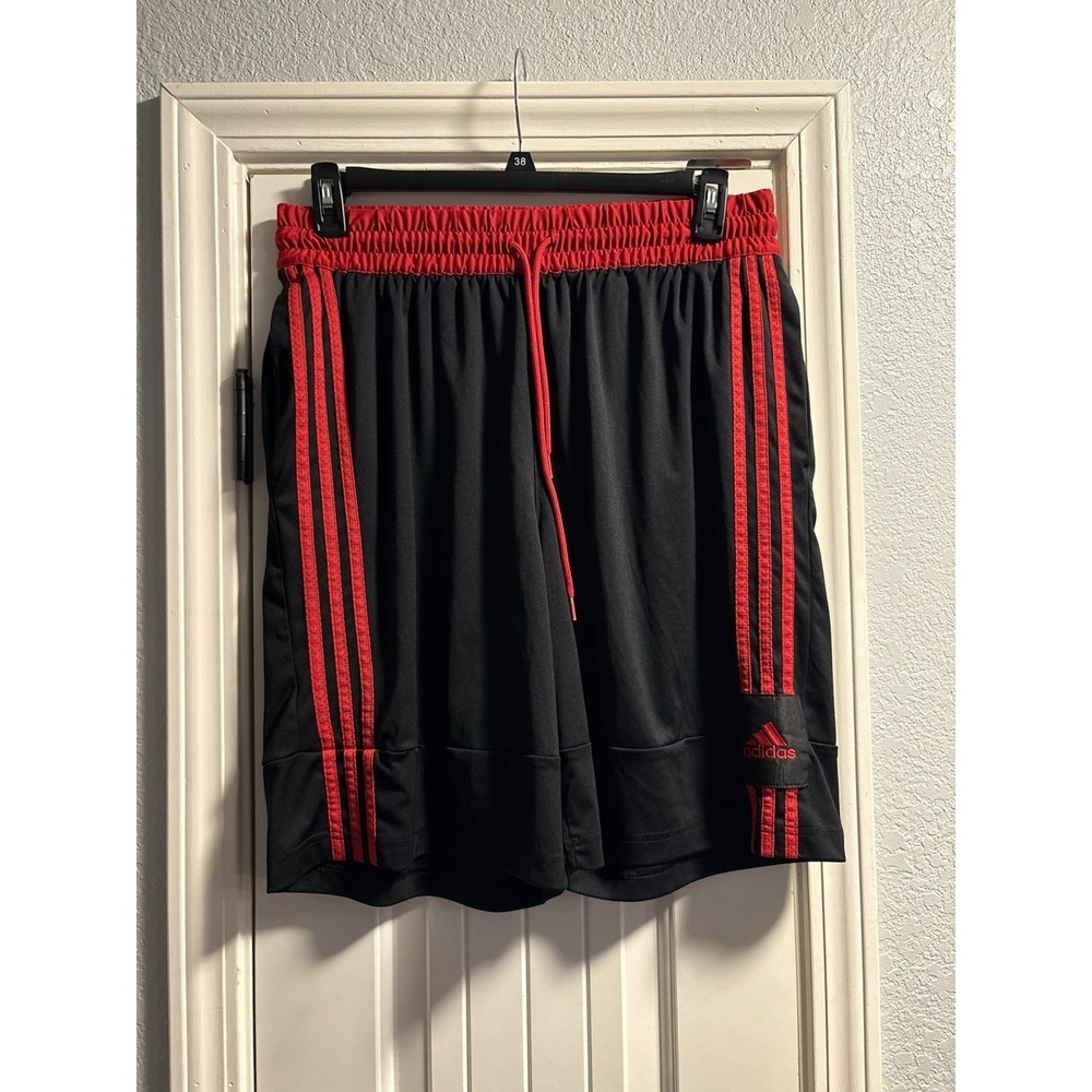 Adidas Basketball Black Red Shorts Active Aeroready Basketball Club Men's XL
